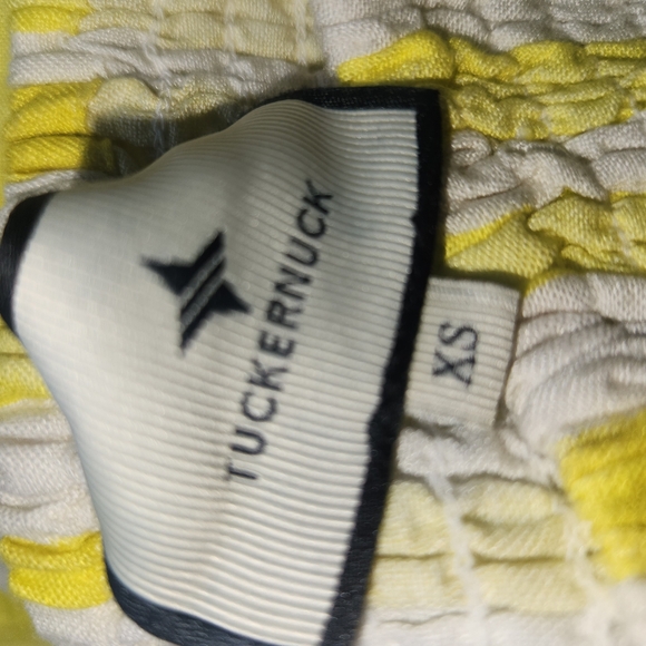 Tuckernuck Eubanks Wimberly Yellow Cabana Stripe Annie Smocked Dress - Picture 4 of 8